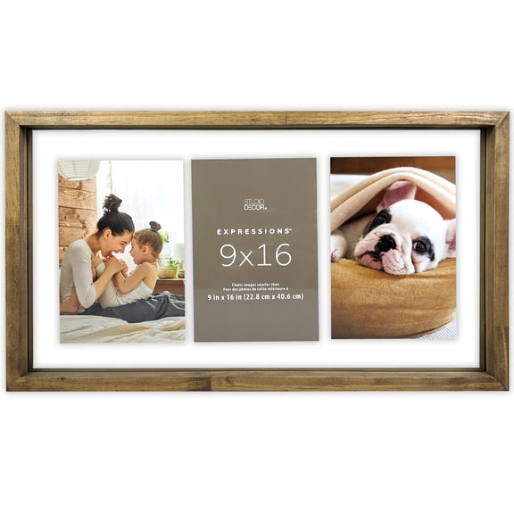 Studio Decor Expressions 9" x 16" Wood Float Frame