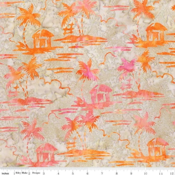 Expressions Batiks Places You'll Go Sugar Cookie Cotton Fabric (Yard)