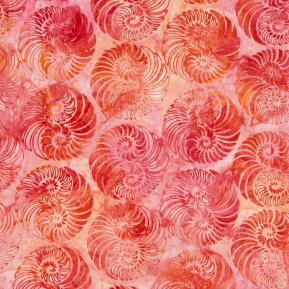 Expressions Batiks Tjaps Coral (1yard)