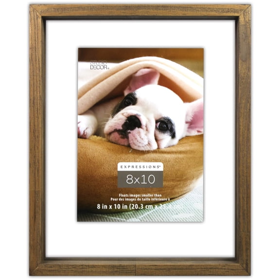 Studio Decor Expressions Brown Linear Wood Float Frame