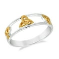 thumbnail image 1 of Expressions Celtic Trinity Knot Gold Vermeil Sterling Silver Ring for Female Anniversary Gift Size-8, 1 of 5