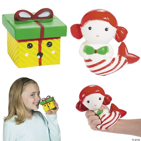 Expressions Christmas Characters Scented Slow-Rise Squishy Assortment - 12 Pieces