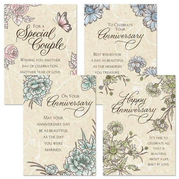 Current Expressions of Faith Anniversary Greeting Cards - Set of 8, 5" x 7"