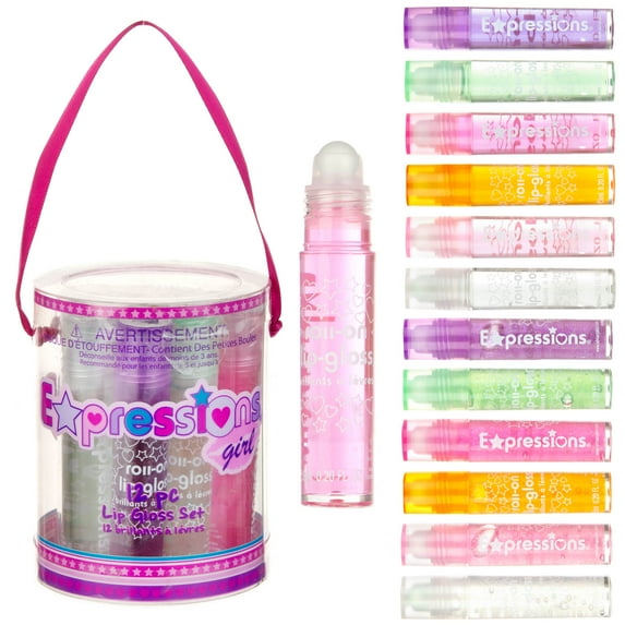 Expressions Flavored Lip Gloss Set, 12 pc