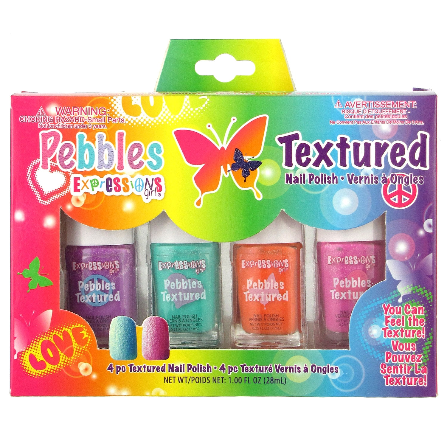 Expressions Girl Pebbles Nail Polish, 4 Ct