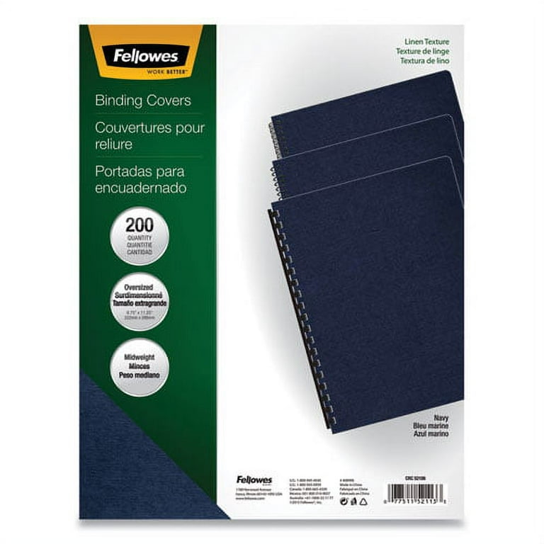 Expressions Linen Texture Presentation Covers for Binding Systems, Navy, 11.25 x 8.75, Unpunched, 200/Pack Expressions Linen Texture Presentation Covers for Binding Systems, Navy, 11.25 x 8.75, Unpunched, 200/Pack