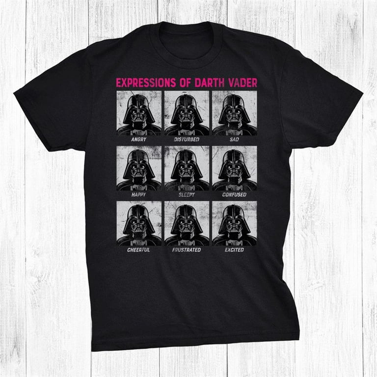Darth vader expressions t shirt deals