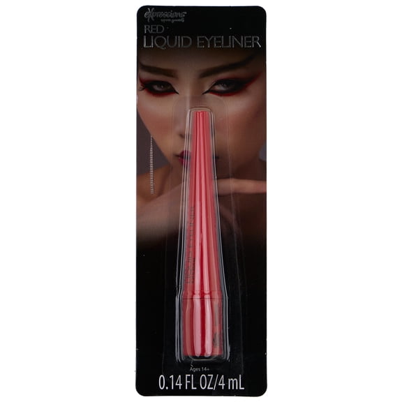 Expressions Precision Liquid Eyeliner for Costume Makeup - Red