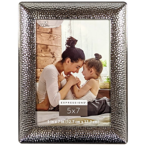 Studio Decor Expressions Silver Hammered Metal Frame