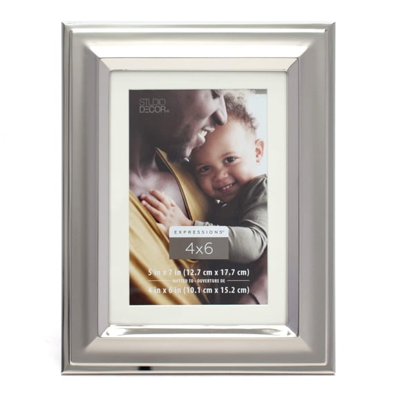 Studio Decor Expressions Silver Two Tone Frame with Mat