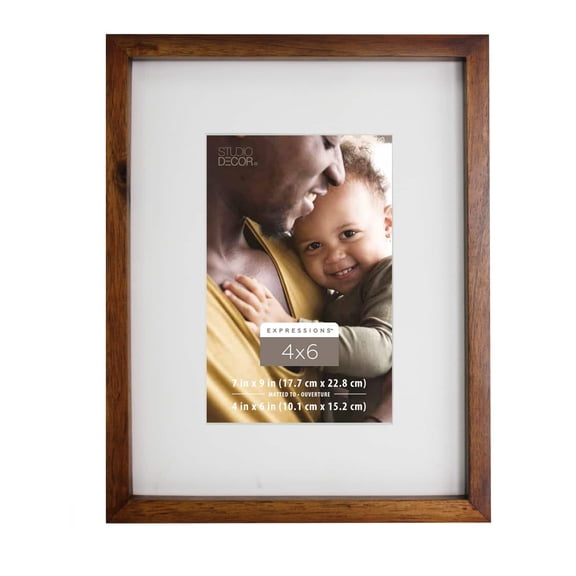 Studio Decor Expressions Walnut Thin Frame with Mat