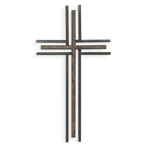 Expressions of Faith Black/Bronze Finish Metal Wall Cross QGM11127