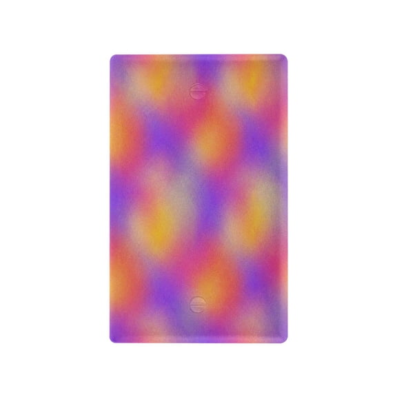 Expressive Abstract Colorful Pattern Decorative Wall Plate, Flame Retardant PC Plastic Light Switch & Outlet Cover with Mounting Screws Fits Blank Unused Outlet
