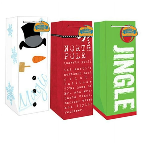 Expressive Design Group CBGBA-18TV Bottle Gift Bag Assorted