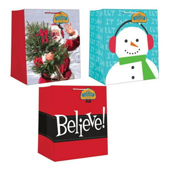 Expressive Design Group CSWGBA-77TV Large Heavyweight Wide Gift Bag Assorted