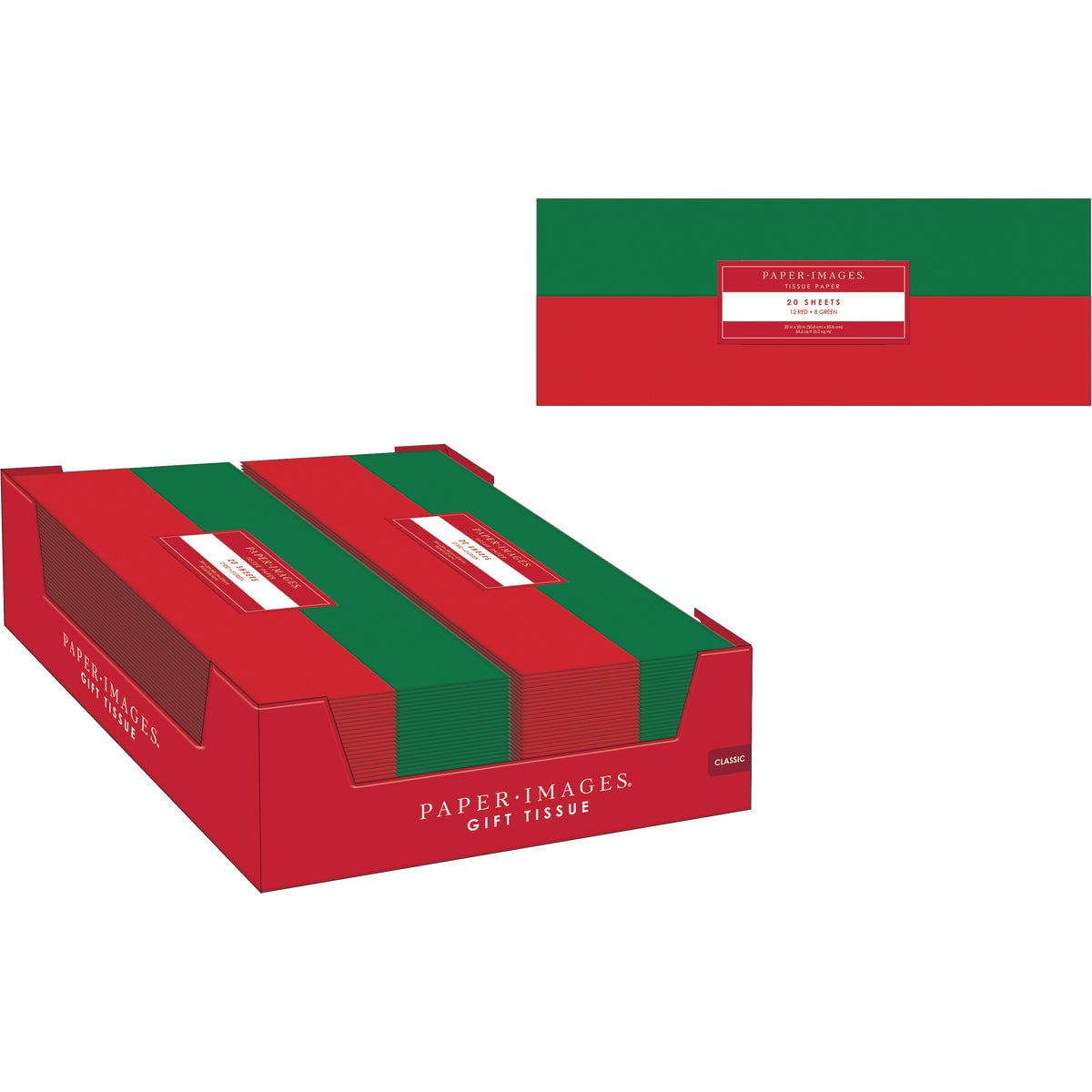 Express Design Group Gift Tissue Paper Tisrg20cd - Red & Green - Pack of 20 Sheets — Residential Use, Standard Application
