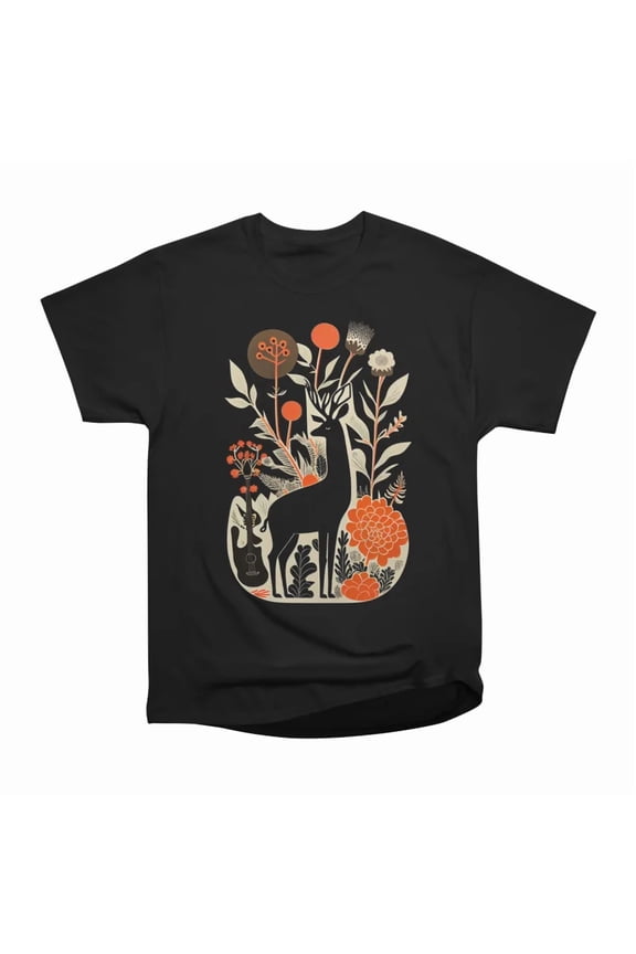 Expressive Floral Deer T-Shirt Tee Gift For Him Merch For Her Apparel For Friend