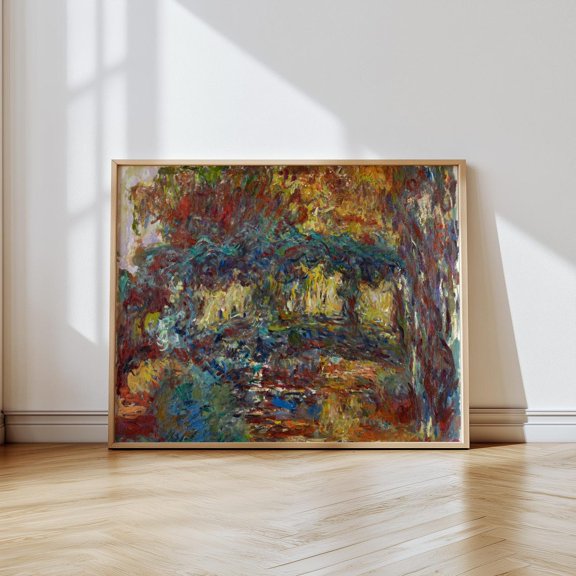 Expressive Impressionist Water Reflection Color Study Wall Decor Unframed Paper Print