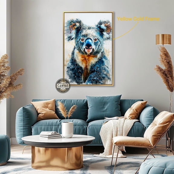 Expressive Koala Poster Australian Animal Wall Art Abstract Poster Koala Decor Ready To Hang, Unframed Canvas Size 12x18