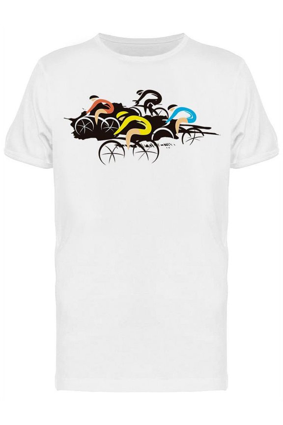 Expressive Road Cyclists T-Shirt Men -Image by Shutterstock, Male Medium