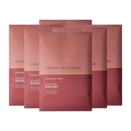 Expressive Scent 6 Pack Cherry Blossom Large Scented Sachet Air Freshener