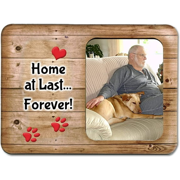 Expressly Yours! "Home at Last, Forever" Animal Lover Picture Frame Keepsake for Tabletop, Holds 3.5 x 2.5" Photo