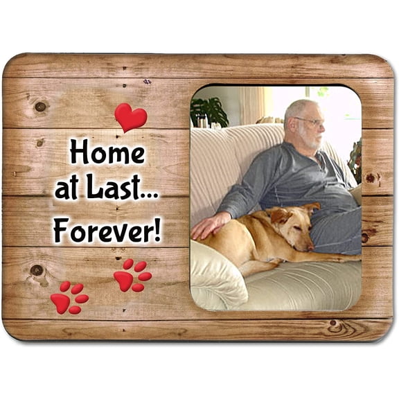 Expressly Yours! "Home at Last, Forever" Animal Lover Picture Frame Keepsake for Tabletop, Holds 3.5 x 2.5" Photo