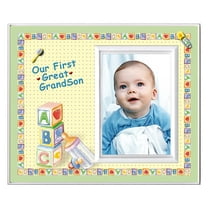 Expressly Yours! "Our First Great Grandson" Picture Frame Keepsake Gift for Great Grandparent, Holds 3.5 x 5" Photo