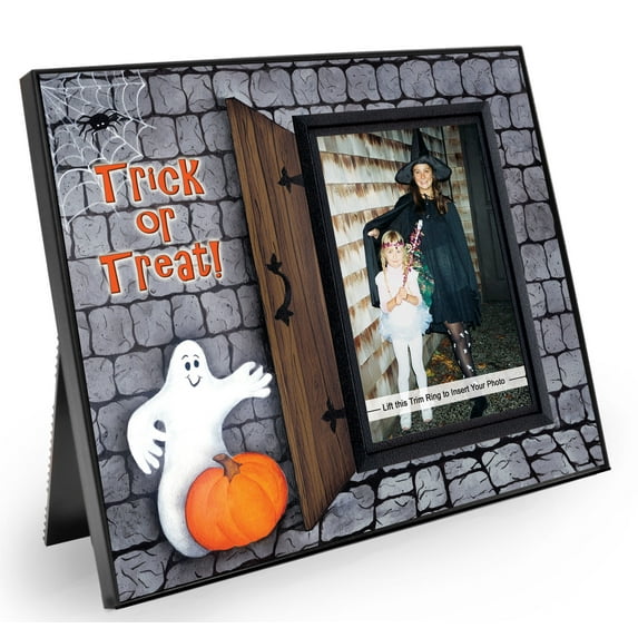Expressly Yours! "Trick or Treat" Halloween Picture Frame Keepsake for Tabletop, Holds 3.5 x 5" Photo