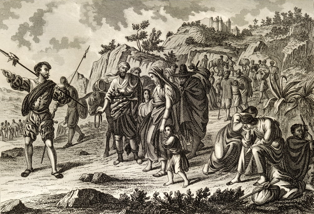 Expulsion Of The Moors In Spain 1610 Canvas Art - Ken Welsh Design Pics (36 x 24)