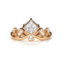 Exquisite 0.8 Carat Moissanite Ring for Women S925 Sterling Silver Princess Cut Diamond Ring Promise Fashion Luxury Suitable for Daily Wear Engagement Wedding Birthday Anniversar