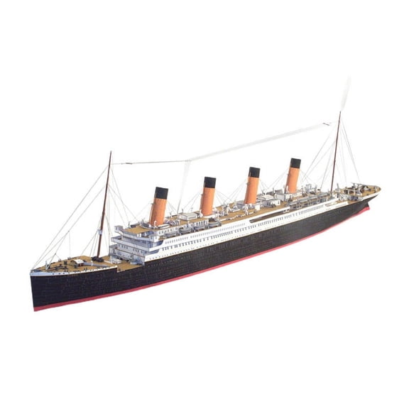 Exquisite 1/400 British Cruise Titanic Ship DIY Puzzle Assemble Paper Model Kit Education Game for Kids Adults Collectables Room