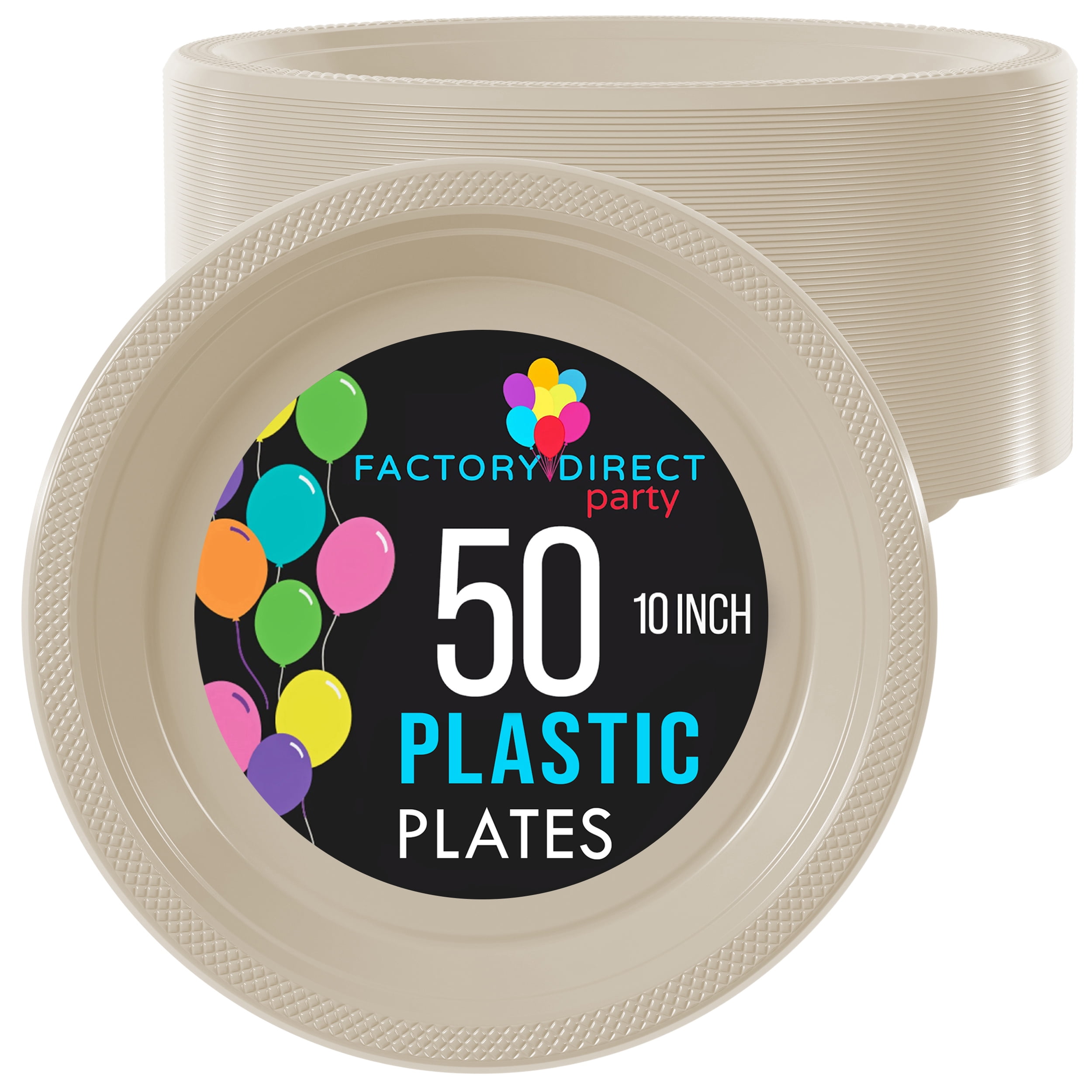 Ivory plastic plates hot sale