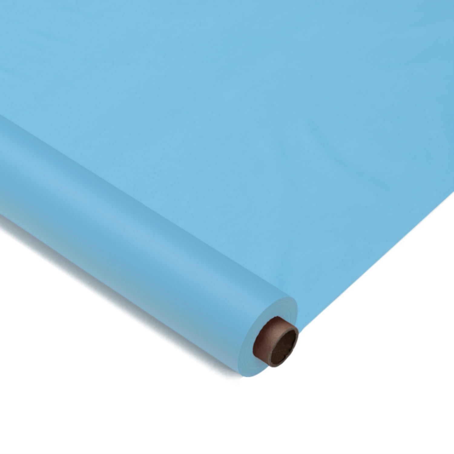 Exquisite 100 ft. x 40 in. Sky Blue Plastic Tablecloth Rolls