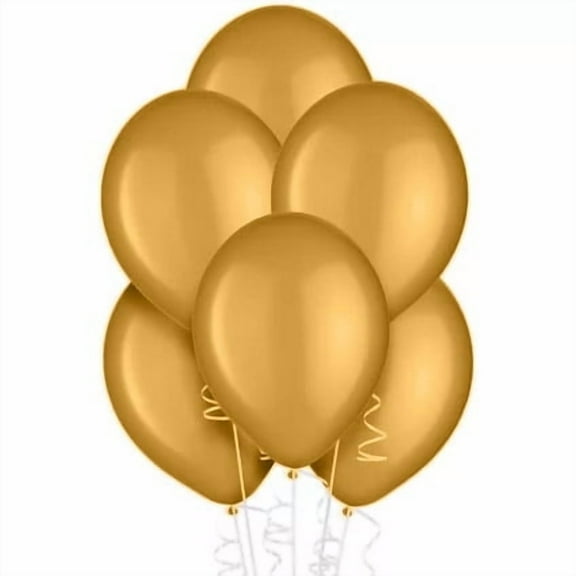 Exquisite 12" Gold Bulk Pack Latex Balloons | 72 Count