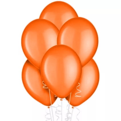 Exquisite 12" Orange Bulk Pack Latex Balloons | 72 Count