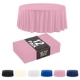 thumbnail image 1 of Exquisite 12-Pack Disposable 120-Inch Round Pink Plastic Tablecloths for Parties, 1 of 6