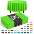 thumbnail image 1 of Exquisite 12 Premium Tropical Lime Green Plastic 84" Round Party Tablecloths Waterproof, 1 of 7