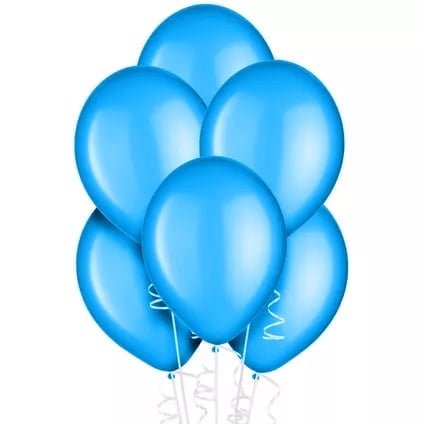 Exquisite 12" Sky Blue Bulk Pack Latex Balloons | 72 Count
