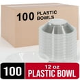 thumbnail image 1 of Exquisite 12 oz Clear Plastic Disposable Party Bowls, 100 Count, 1 of 11