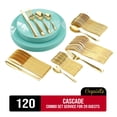 thumbnail image 1 of Exquisite Cascade Disposable Dinnerware Combo Set, 120 Piece, Service for 20, 1 of 3