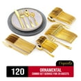 thumbnail image 1 of Exquisite 120 Piece Ornamental Plastic Combo Set | Serves 20 Guests, 1 of 4