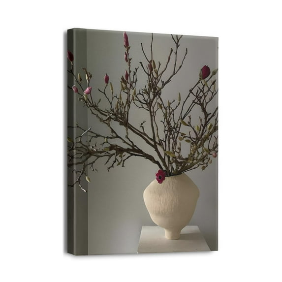 Exquisite 12x16 Vintage Rustic Things Framed Canvas Print Original Neutral Painting by Featured Artist.