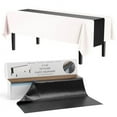 thumbnail image 1 of Exquisite 14" X 200' Select A Size Plastic Table Runner with Built-In Slide Cutter - Black, 1 of 5