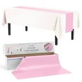 thumbnail image 1 of Exquisite 14" X 200' Select A Size Table Plastic Runner with Built-In Slide Cutter - Pink, 1 of 5