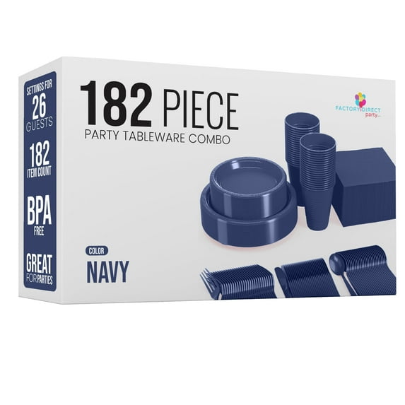 Exquisite 182 Piece Combo Set - Service For 26 - Navy