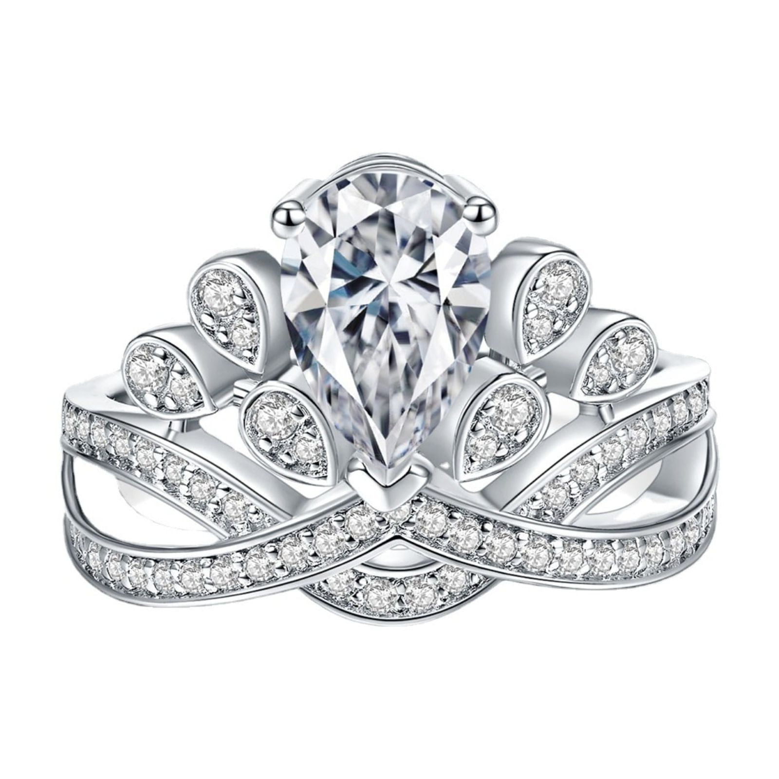 1.1 Ct Three Stone Engagement Rings For Women 925 Sterling Silver Twisting Moissanite Rings Promise Moissanite Ring Love Gifts For Her - Product Details