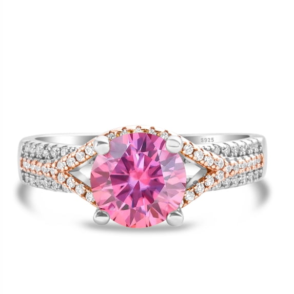 Exquisite 2 Carat Moissanite Ring for Women S925 Sterling Silver Round Cut Diamond Ring Promise Fashion Luxury Suitable for Daily Wear Engagement Wedding Birthday Anniversar
