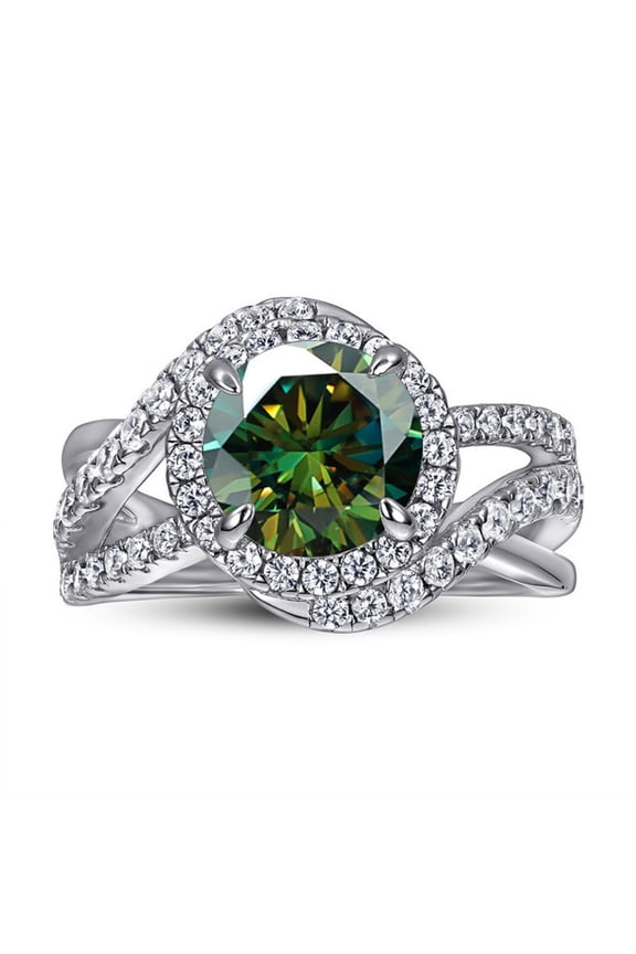 Exquisite 2 Carat Moissanite Ring for Women S925 Sterling Silver Round Cut Diamond Ring Promise Fashion Luxury Suitable for Daily Wear Engagement Wedding Birthday Anniversar