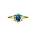 thumbnail image 1 of Exquisite 2 Carat Women's Moissanite Rings Round Cut D Color VVS1 S925 Sterling Silver Lab Created Diamond Engagement Rings Ideal Choice for Couple Parties Date Travel, 1 of 6
